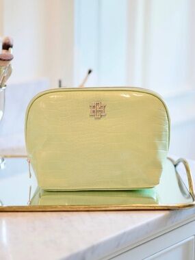 Caroline Hill LIME EC Capri Large Makeup Pouch